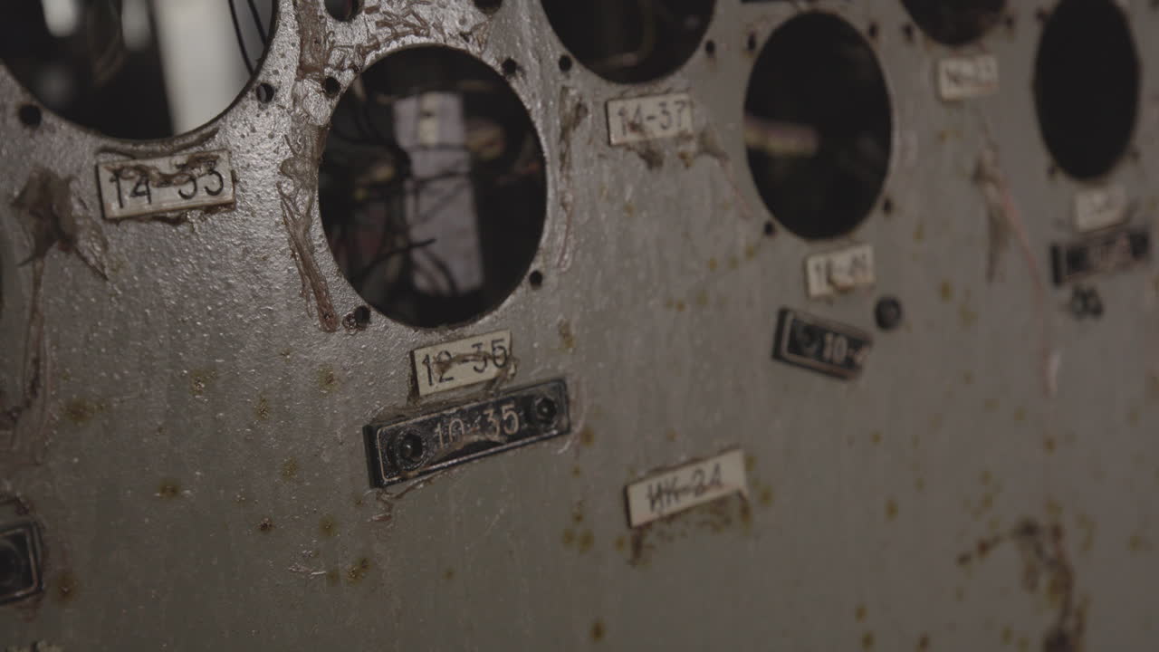Control Rod Servo-Indicator In The Unit 4 Control Room At Chernobyl Nuclear Power Plant In Ukraine. Close-up Shot