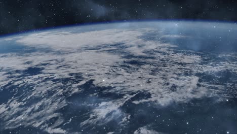 earth's surface covered in clouds, space