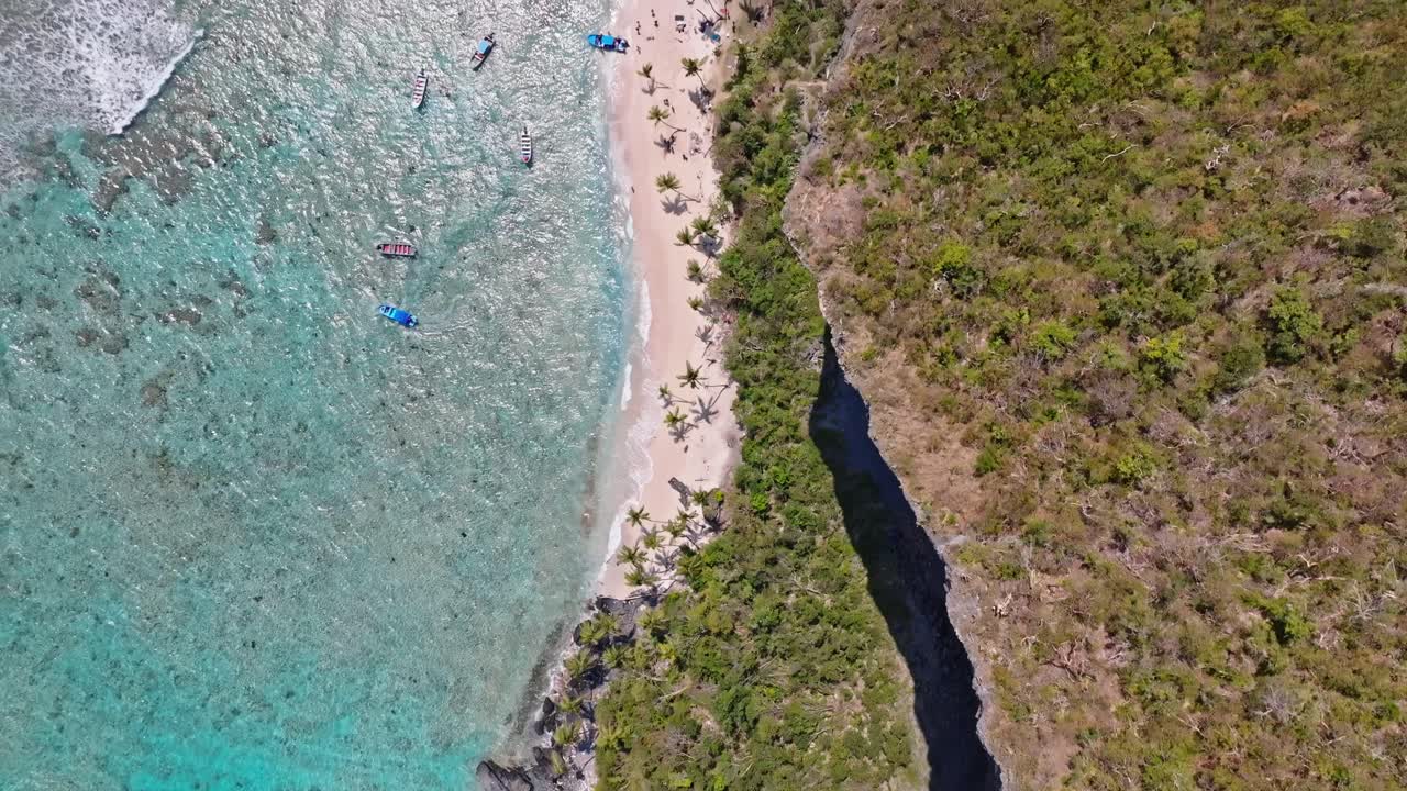 Playa Fronton beach and cliff, Las Galeras
