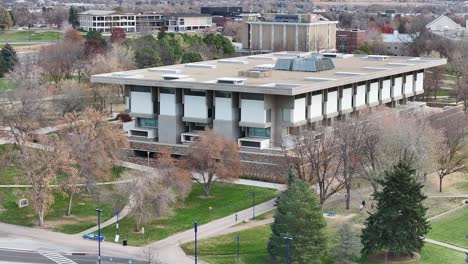 library james a michener at the university of northern colorado drone flight