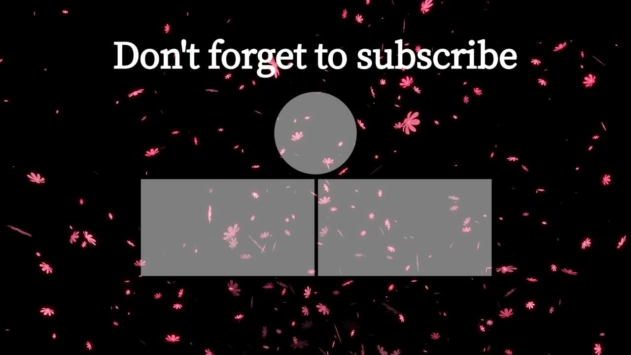 코스모스 꽃 입자 엔드 카드 엔딩 스크린 모션 그래픽