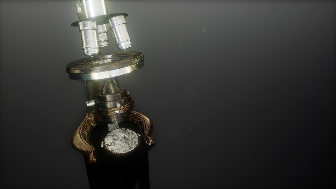 레트로 루프 오래된 과학 실험실 현미경