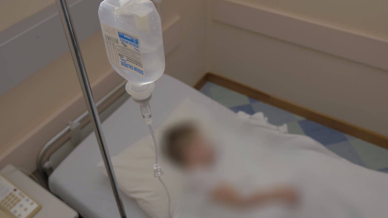病院にいる病気の子供