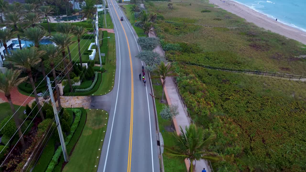 Bikers along Jimmy Buffet Memorial Highway (A1A) in Delray Beach, FL.