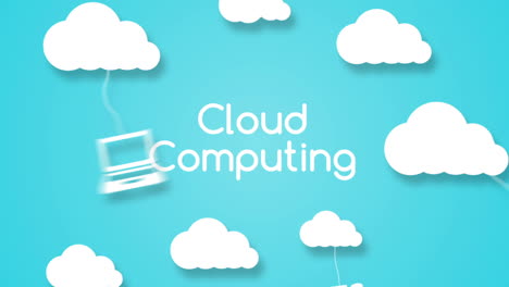 cloud computing concept with apps