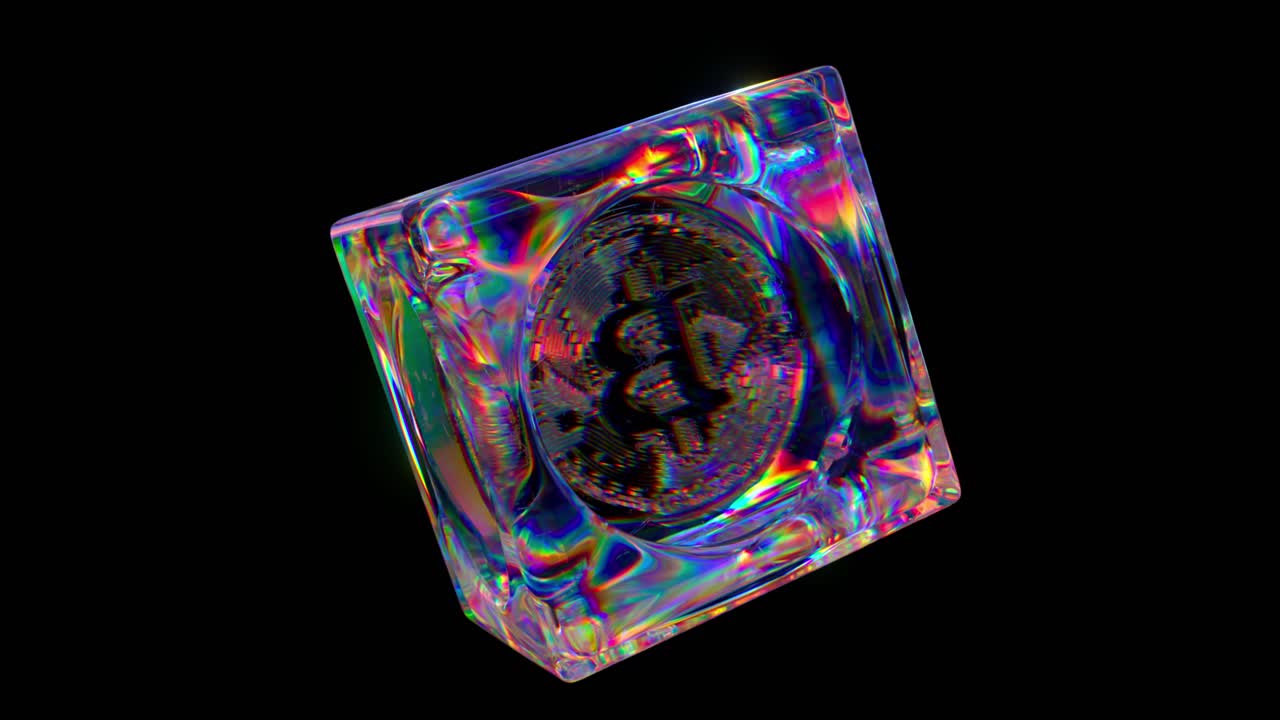 이리데센트 비트코인 큐브