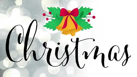 animación de puntos sobre el texto de navidad.