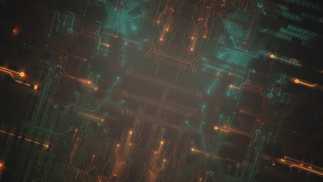 chip de computadora en patrón futurista