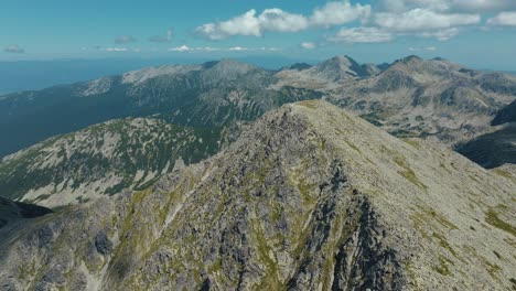 aerial view of majestic rocky mountains