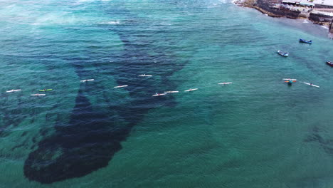 Aerial-shot-over-Surf-ski-race-in-Gran-Canaria