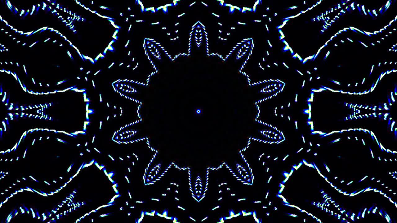 luz abstracta brillante que gobierna el color completo, caleidoscopio, fondo negro