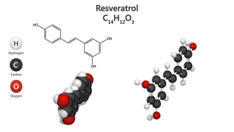 resveratrol (c14h12o3). seamless loop.