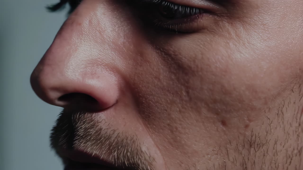 primer plano de la cara de un hombre