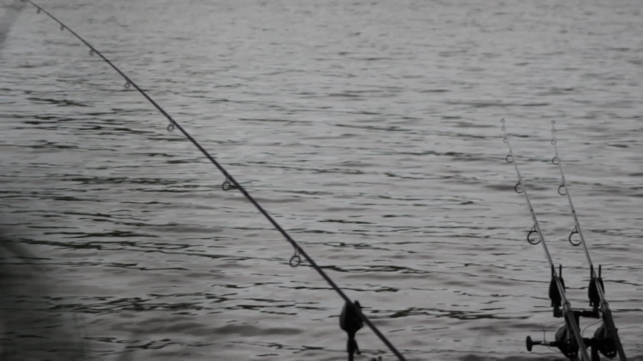 Fishing rod´s on a riverbank