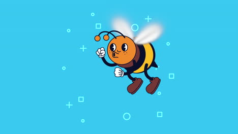 bee insect kawaii character animation