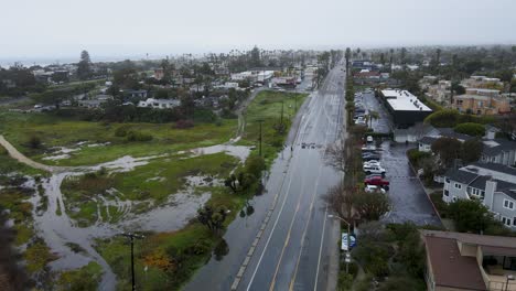 Flooded-streets-in-Carlsbad-on-a-rainy-day