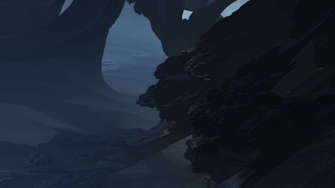 Fractal rock structure resembling rugged earth with natural geometry