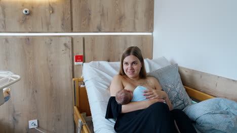 newborn and mother in hospital