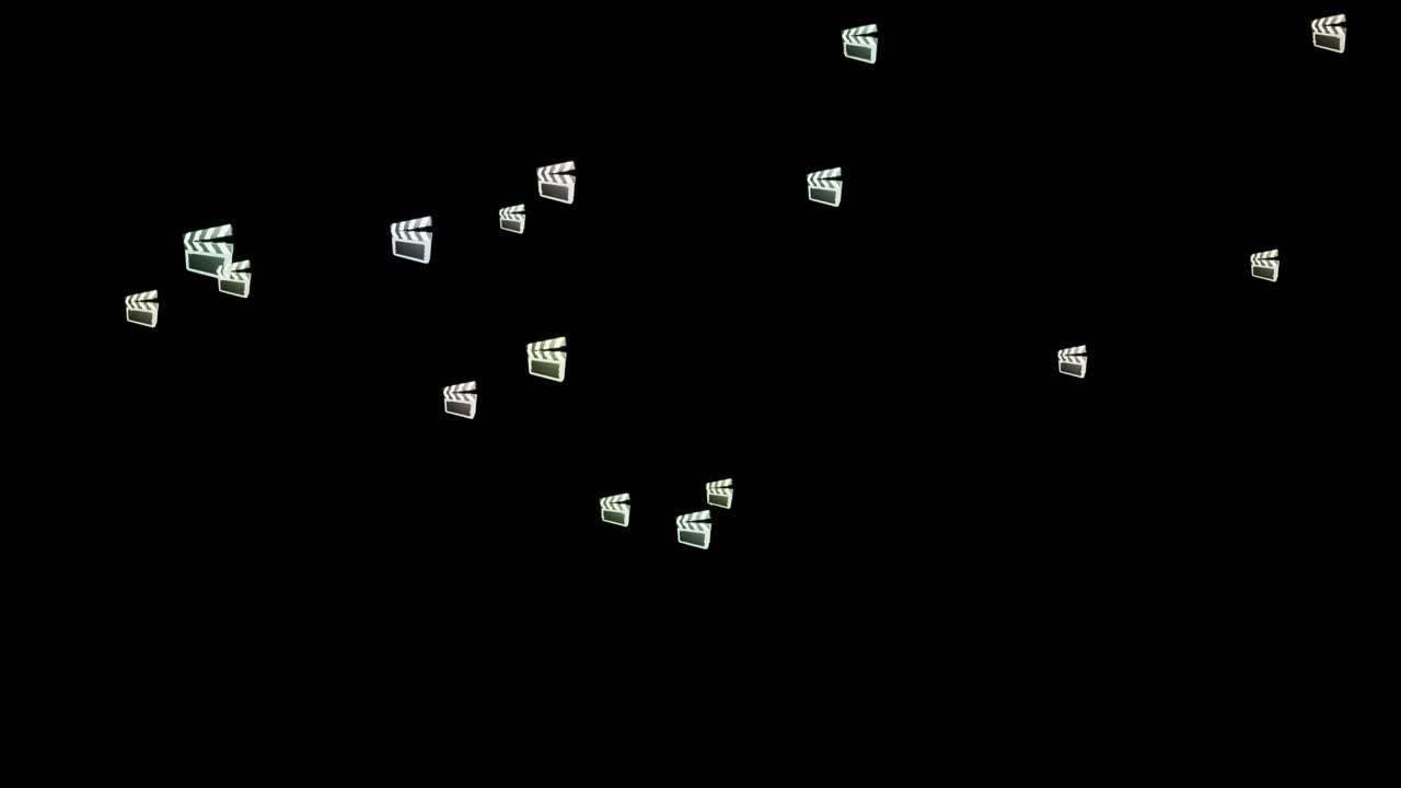 Movies and cinema sign with ProRes codec Isolated by the Alpha channel (transparent background) Use it to enhance any video presentation or animation movie or Cinematic clips or film project