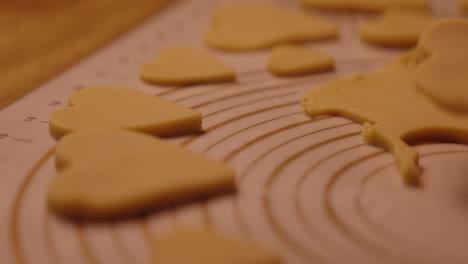 making heart shaped cookies