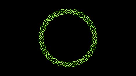 diseño gráfico que gira en el centro y aumenta el tamaño, para cubrir todo el fondo y desaparecer.
