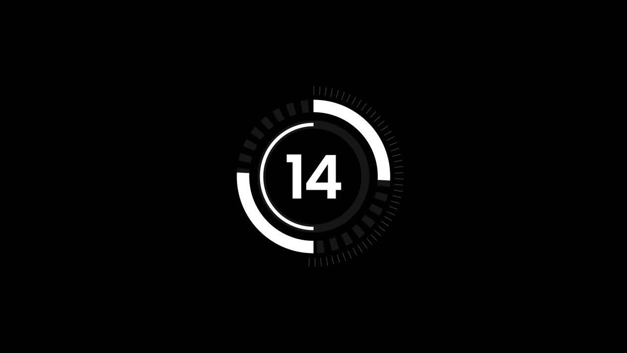 30 Second Digital Countdown Timer on Black Background