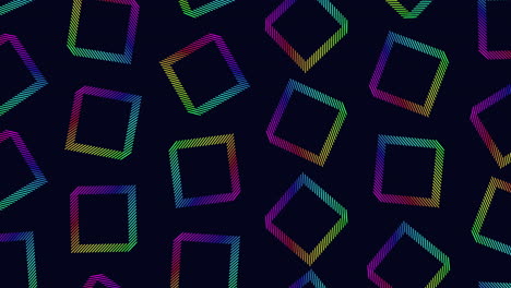 patrón de cubos de líneas de arco iris en degradado negro.