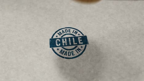 made in chile stamp and stamping loop animation