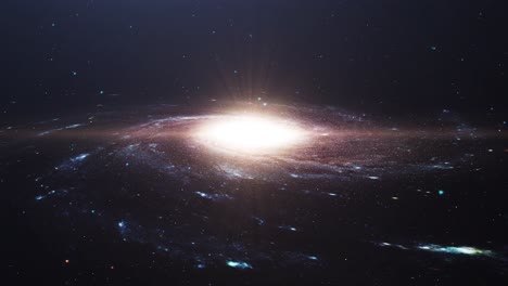 the milky way galaxy floats and moves in the universe