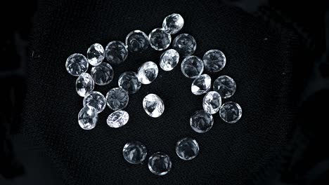 diamonds on a rotating table (seamless loopable close up footage)