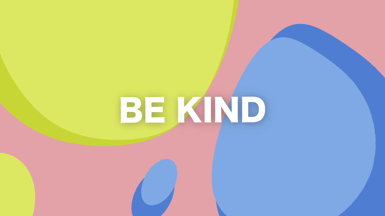 Motivational graphic motion embracing kindness in lifestyle content for positive living