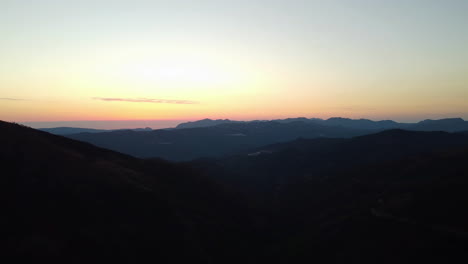 A-drone-captures-a-high-altitude-sunset-in-the-Sierra-Bermeja-near-Estepona