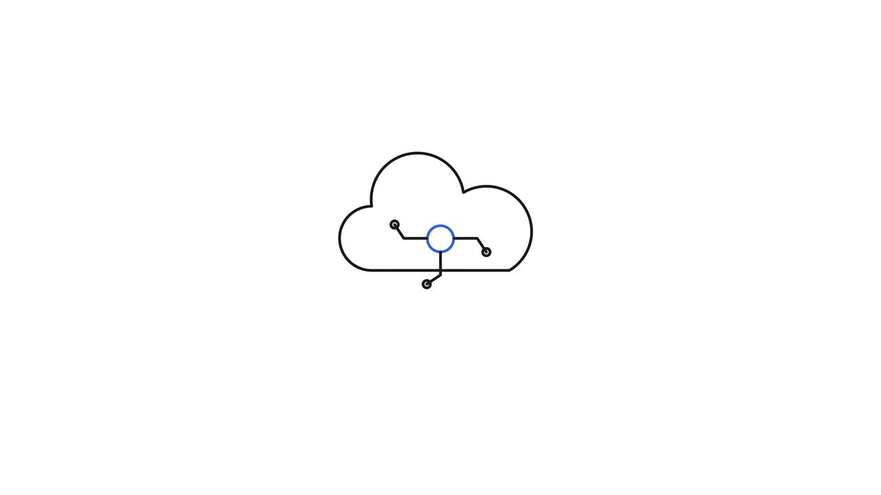 Minimalist Animation of Cloud Computing Network Connection