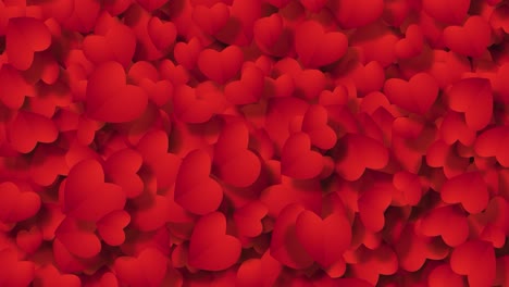 waveform on background red love symbols