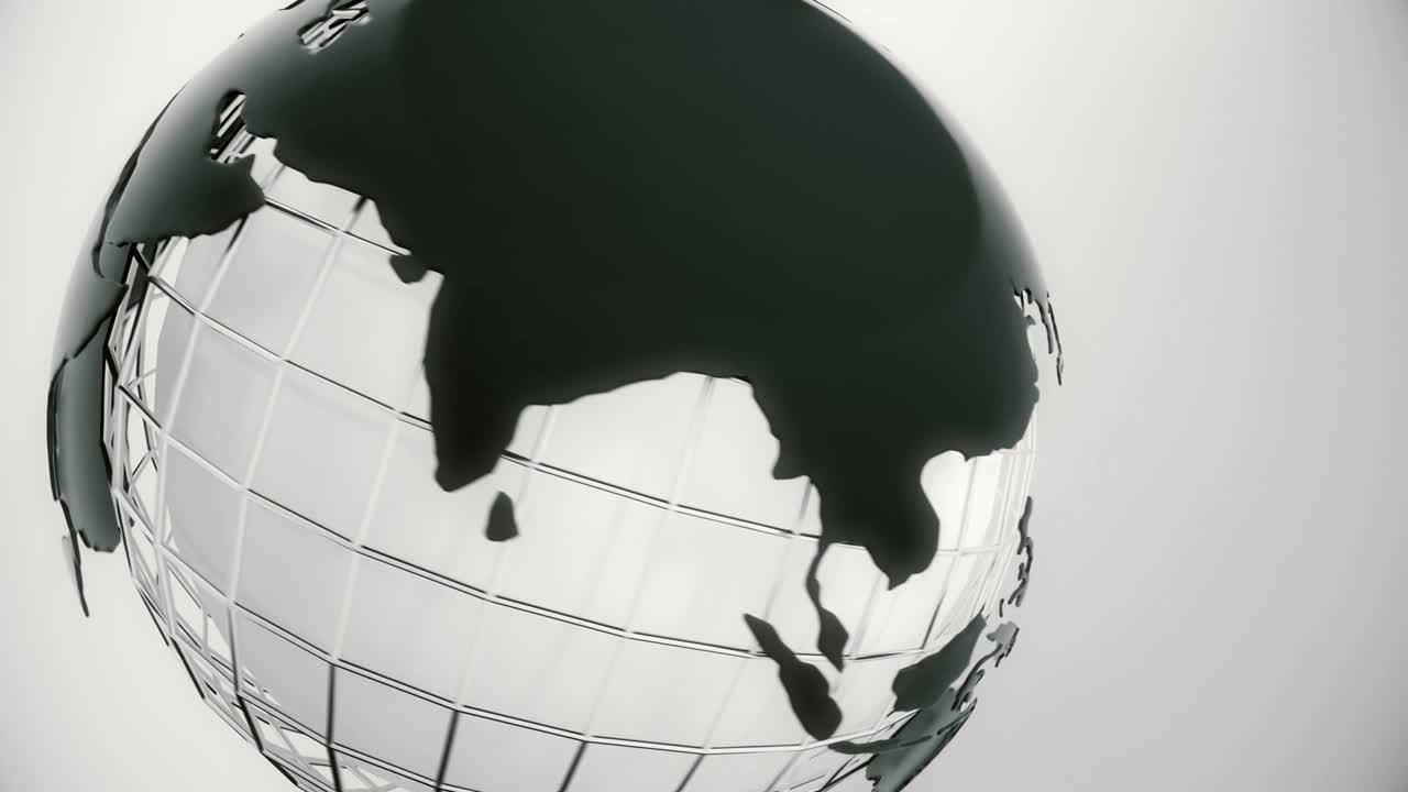 Rotating globe. Seamless loop.