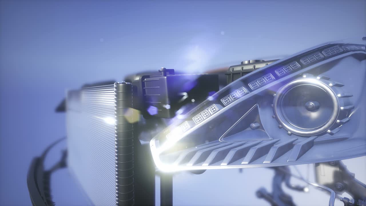Detailed Car Engine and Other Parts