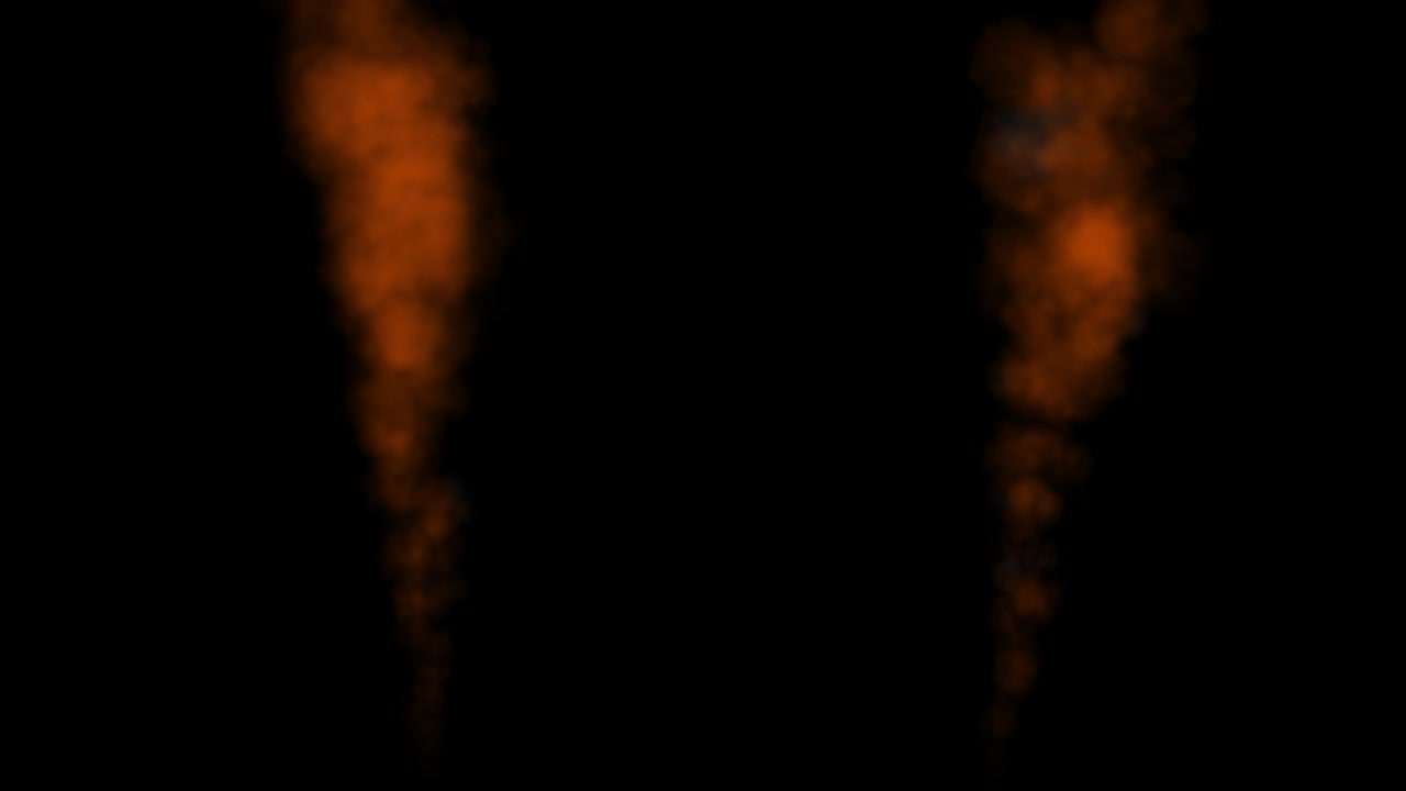 연기를 불어넣는 색 입자 애니메이션 모션 그래픽