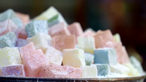 colorful turkish delight cubes