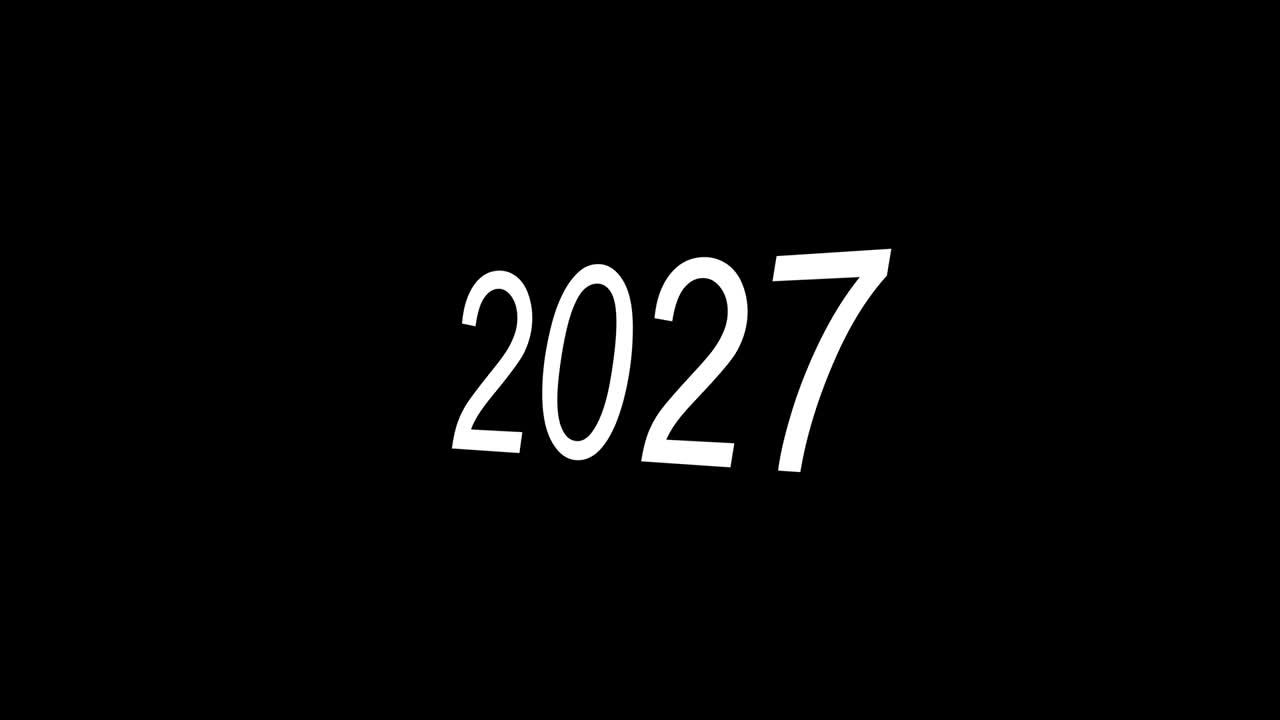2027 animación de texto gráficos de movimiento