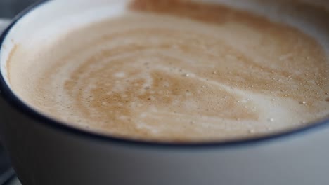 close up of a latte