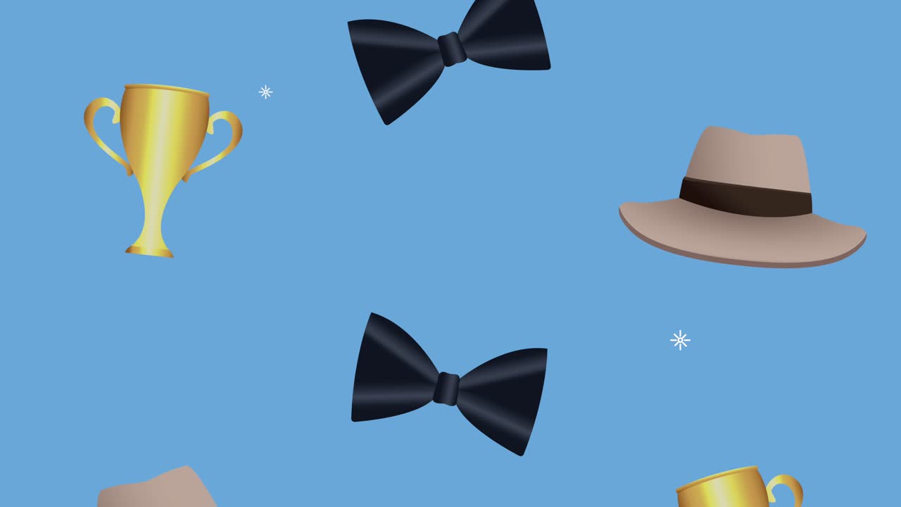 celebración del día del padre con accesorios patrón