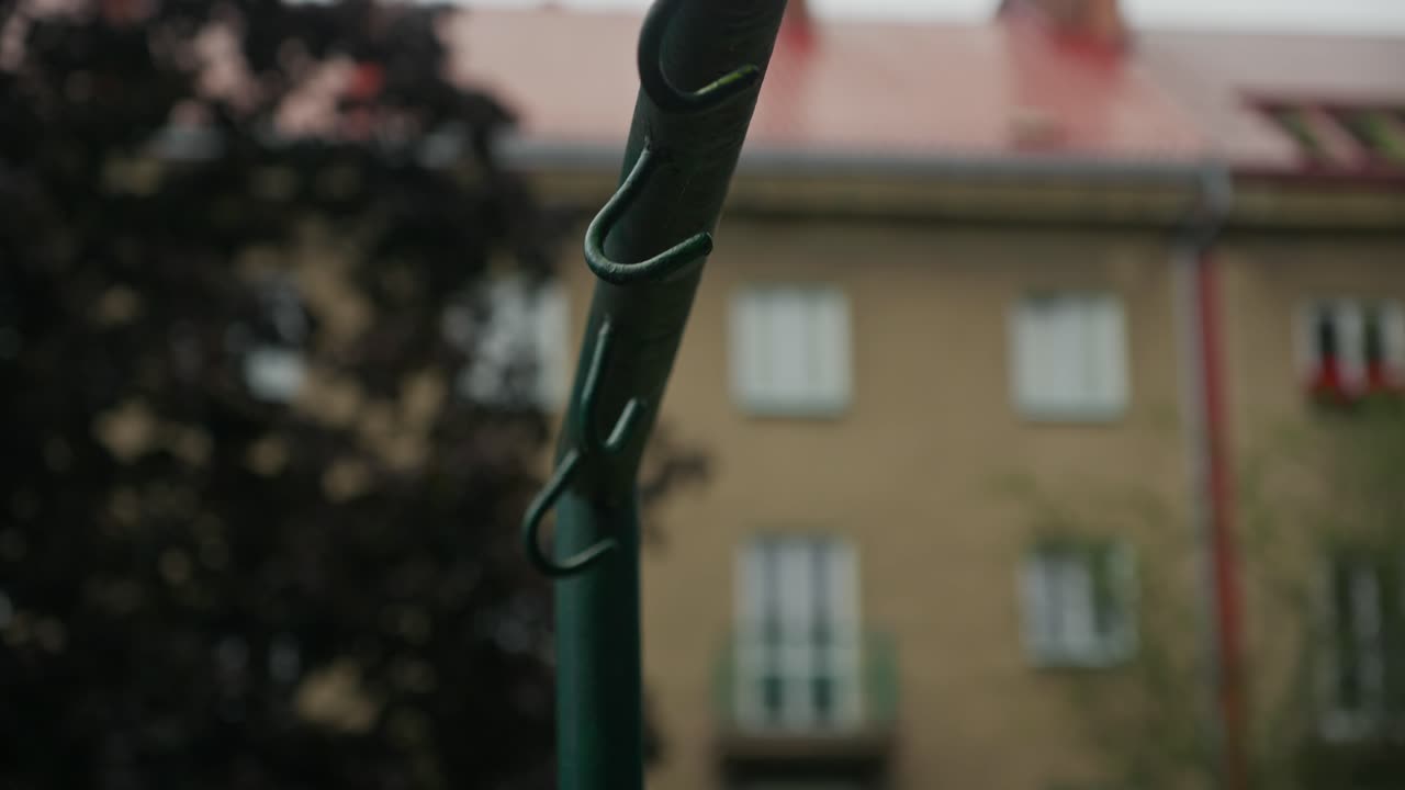 Nostalgic family green space in residential Soviet era neighbourhood