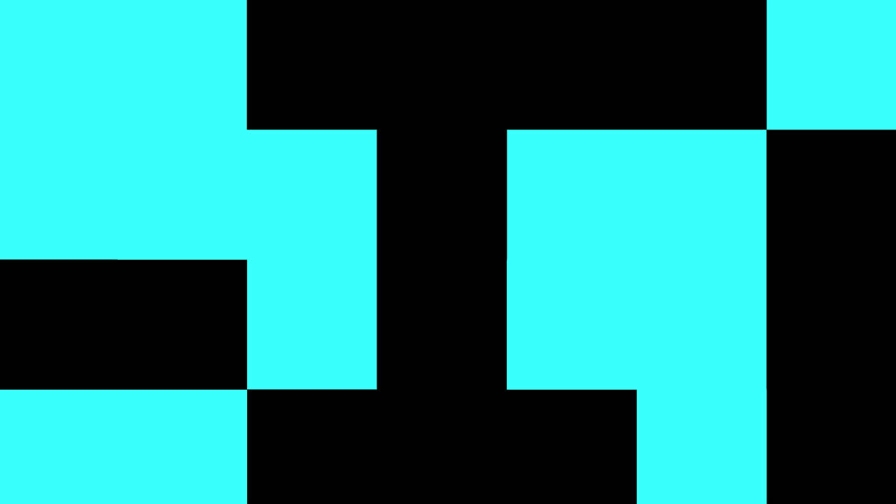 Animated Cyan Geometric Shapes Transition