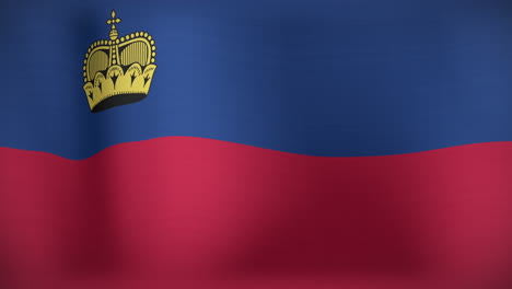 animation of waving flag of liechtenstein