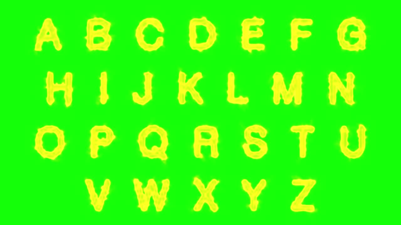 fuego letras del alfabeto ardiendo