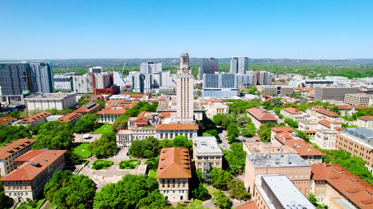 University of Texas Austin Tower and West Campus neighborhood