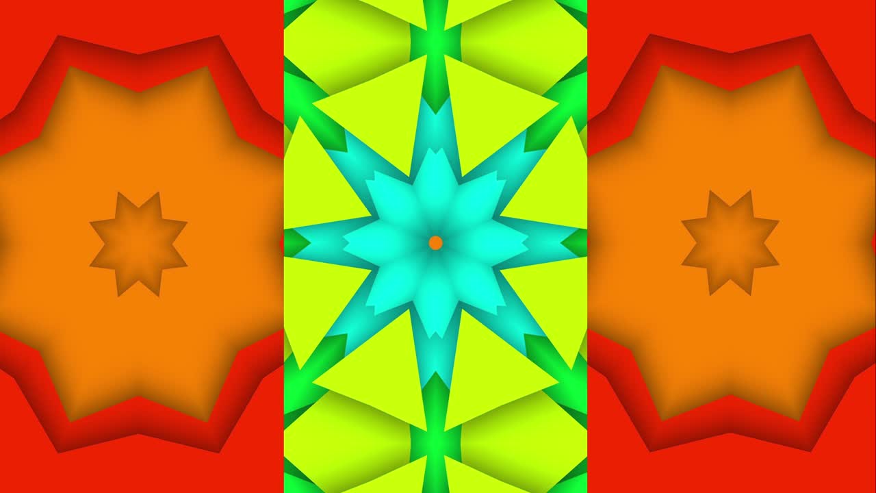 Multicolor pop-art kaleidoscope seamless pattern background