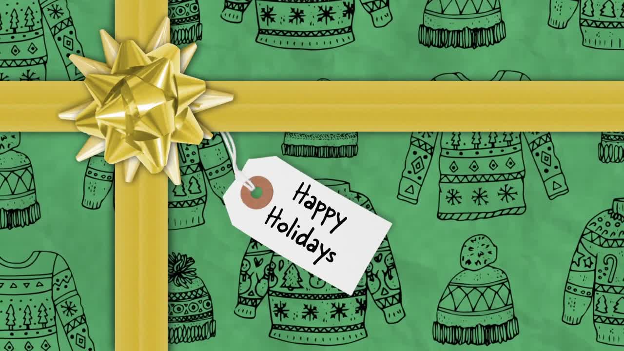 regalo de navidad en embalaje festivo