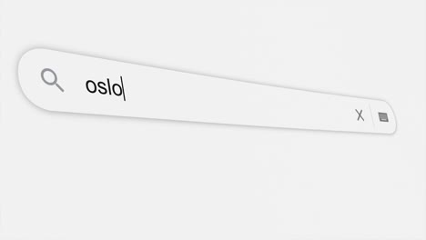 oslo being typed in the search bar
