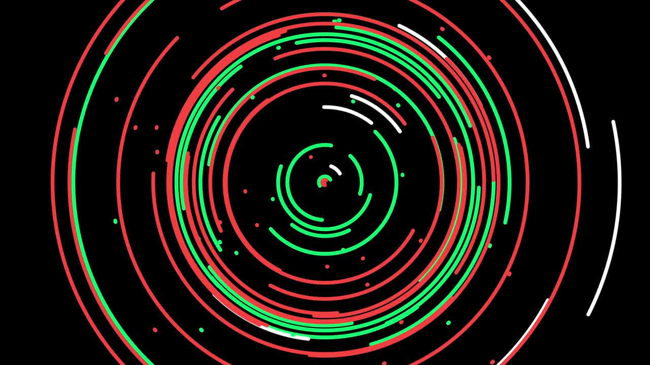 líneas radiales circulares abstractas fondo de movimiento 4k